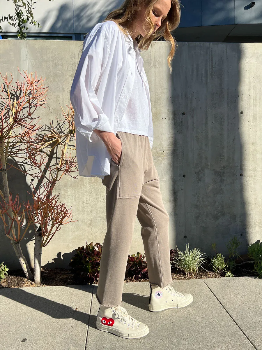 Erika Drop Pant in French Terry - Anthracite