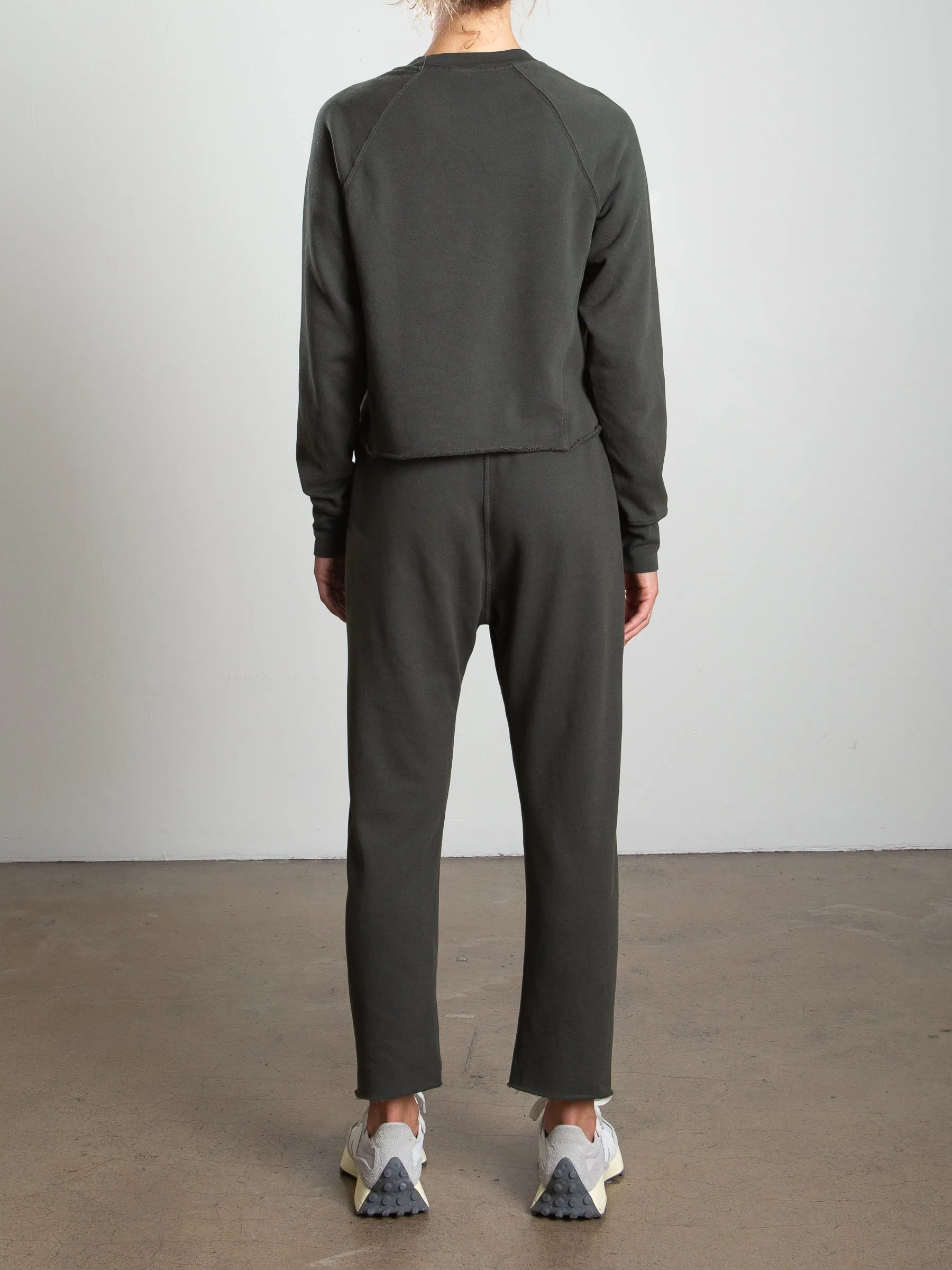 Erika Drop Pant in French Terry - Hunter