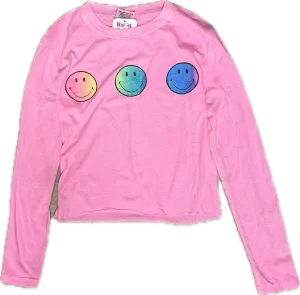 FIREHOUSE- Neon Smileys Long Sleeve Top
