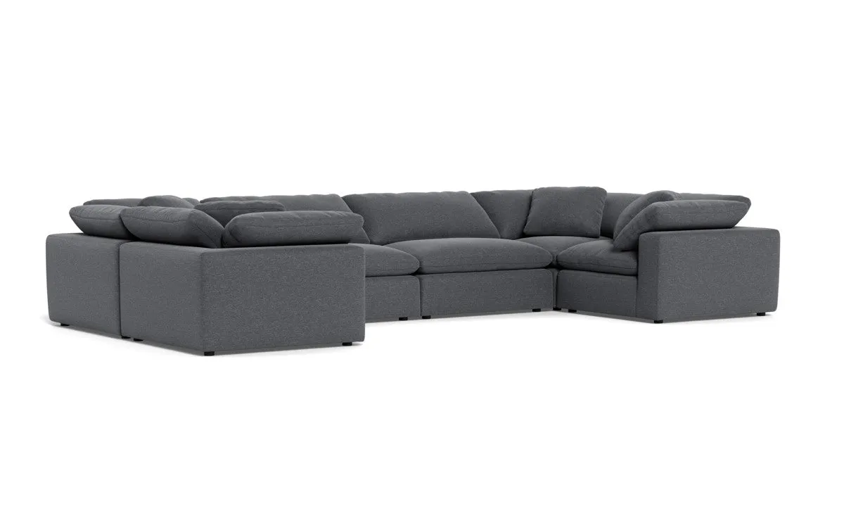 Fluffy 4 Corner U Sectional