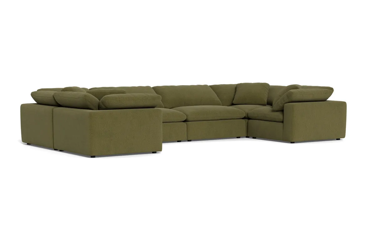 Fluffy 4 Corner U Sectional