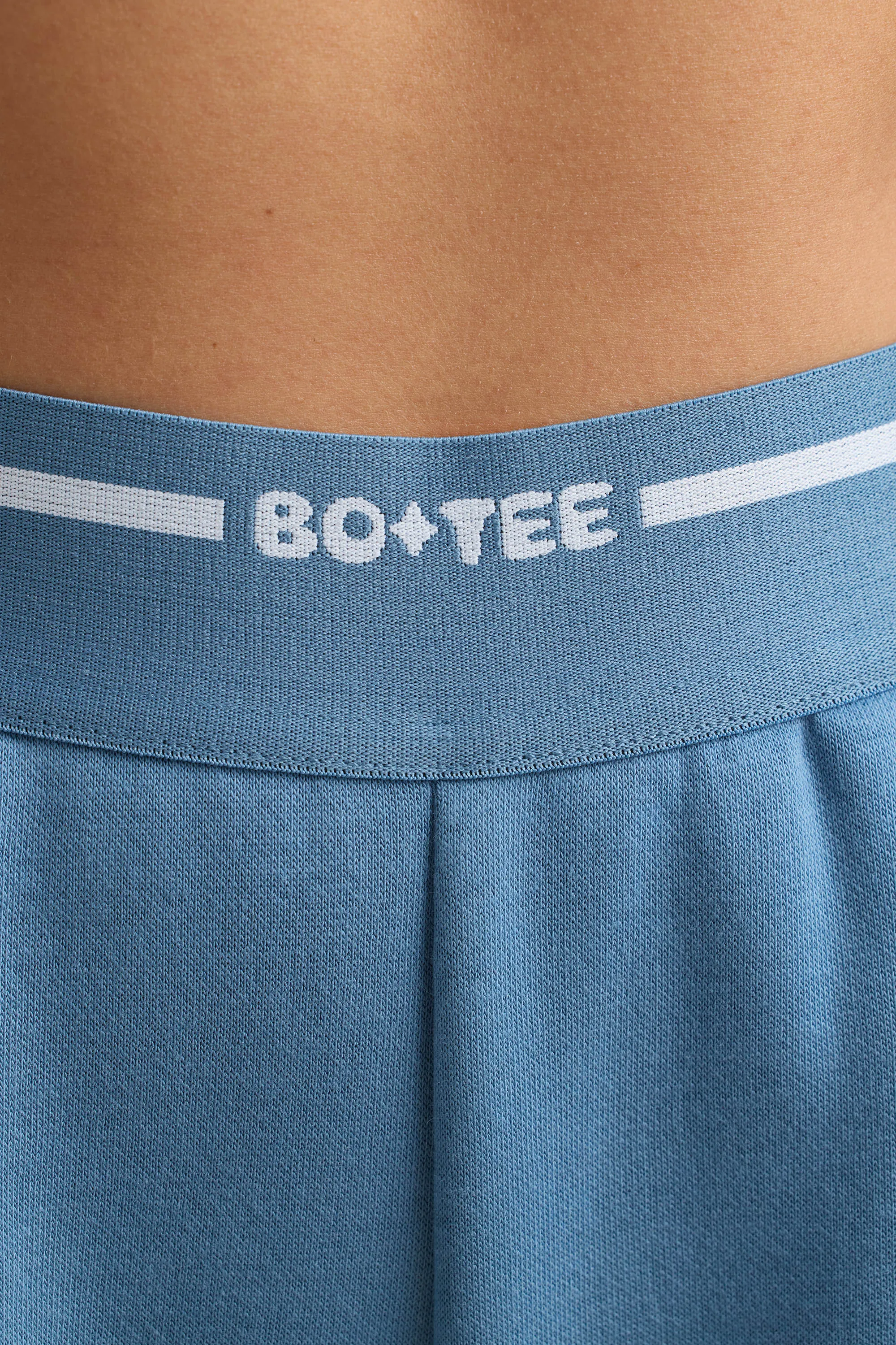 Fluid - Petite High-Waist Straight-Leg Joggers in Steel Blue