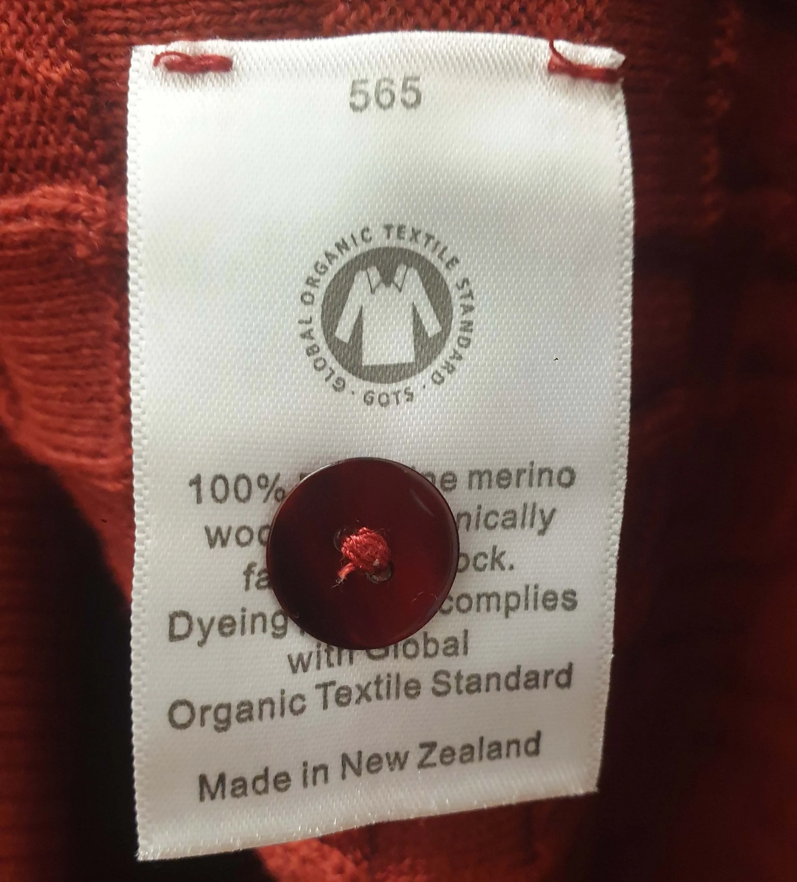 FROM red 100% merino wool criss cross knit cardigan size 12