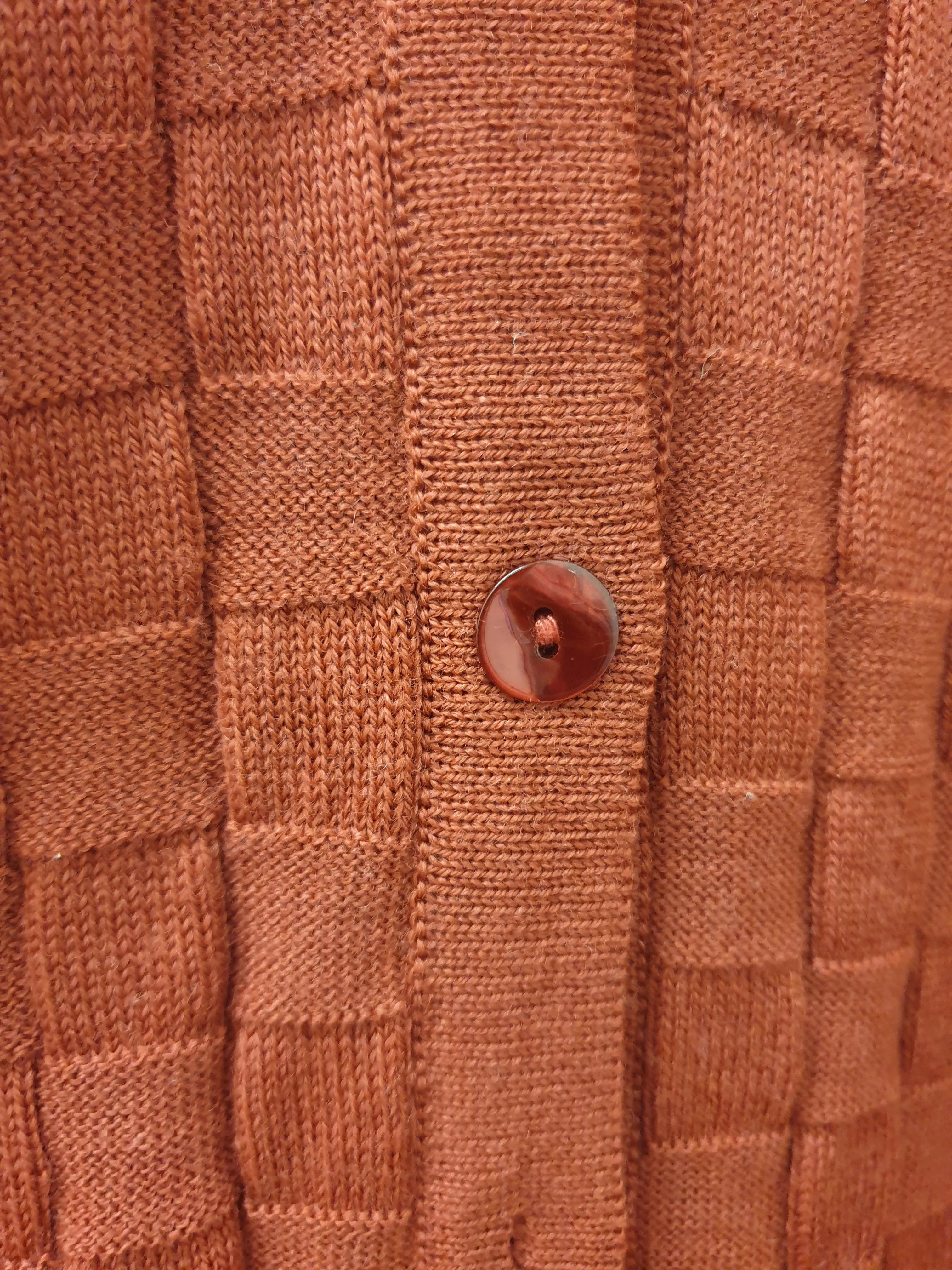 FROM red 100% merino wool criss cross knit cardigan size 12