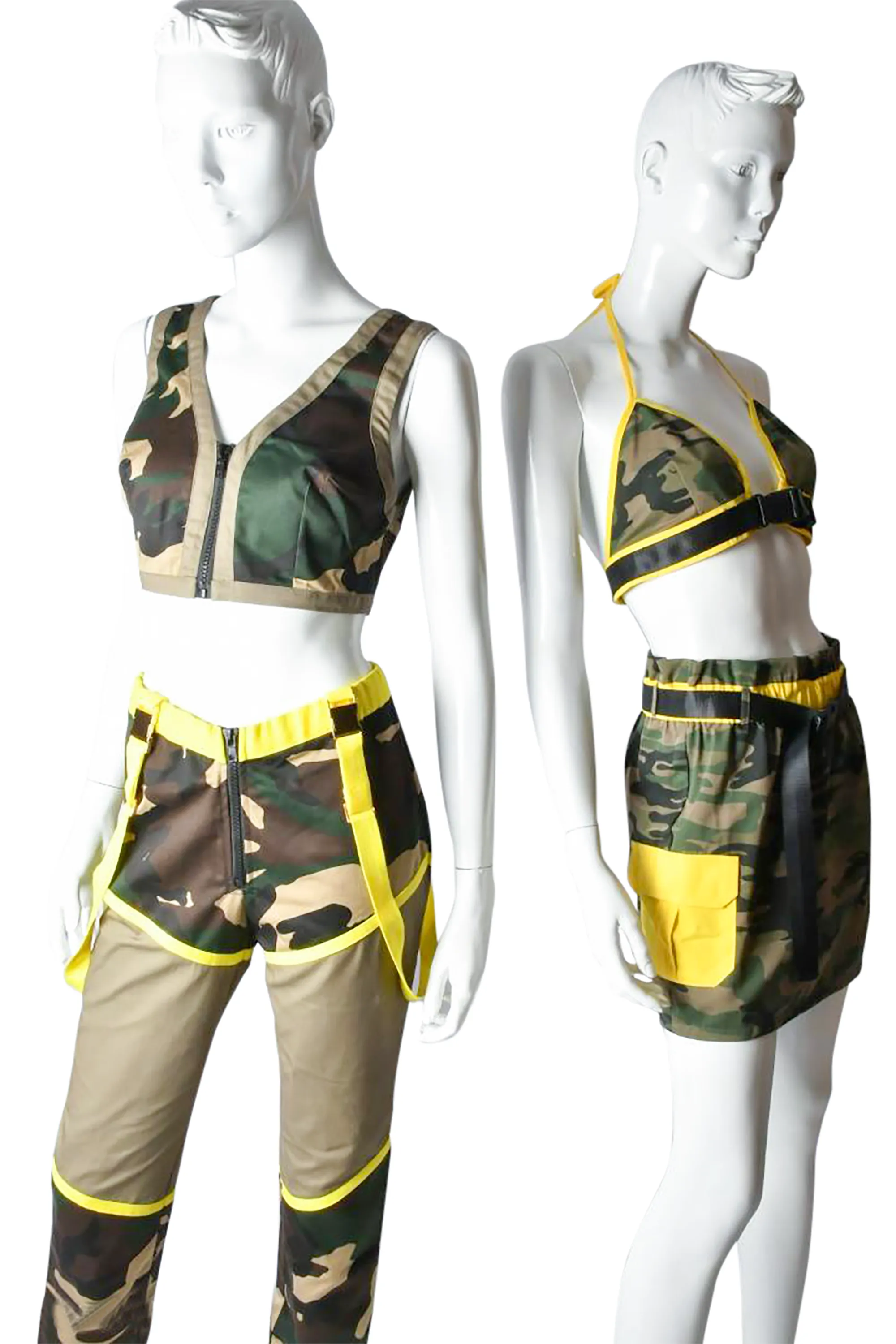 G.I. Sexy Camo Print Two Piece Skirt Set