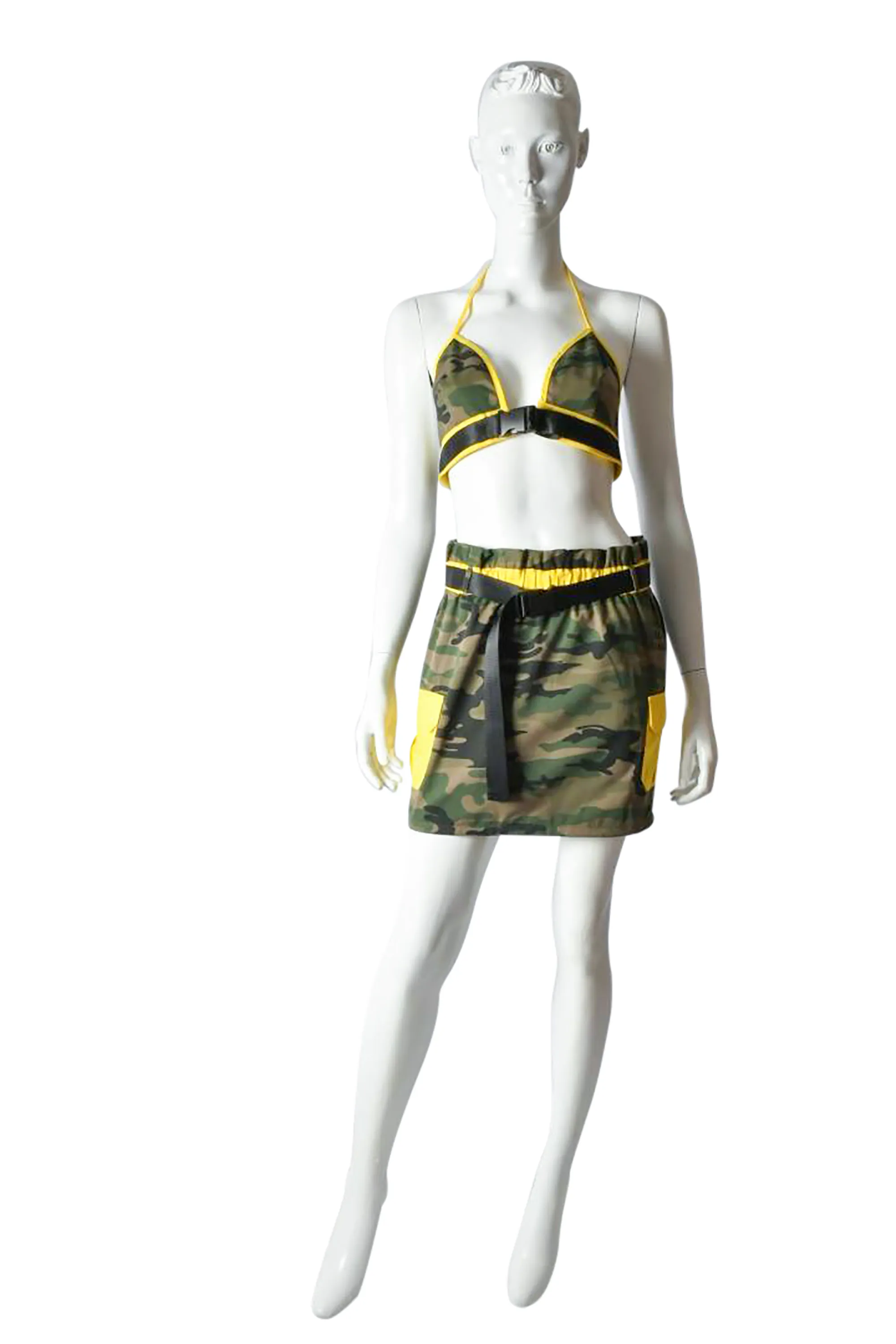 G.I. Sexy Camo Print Two Piece Skirt Set