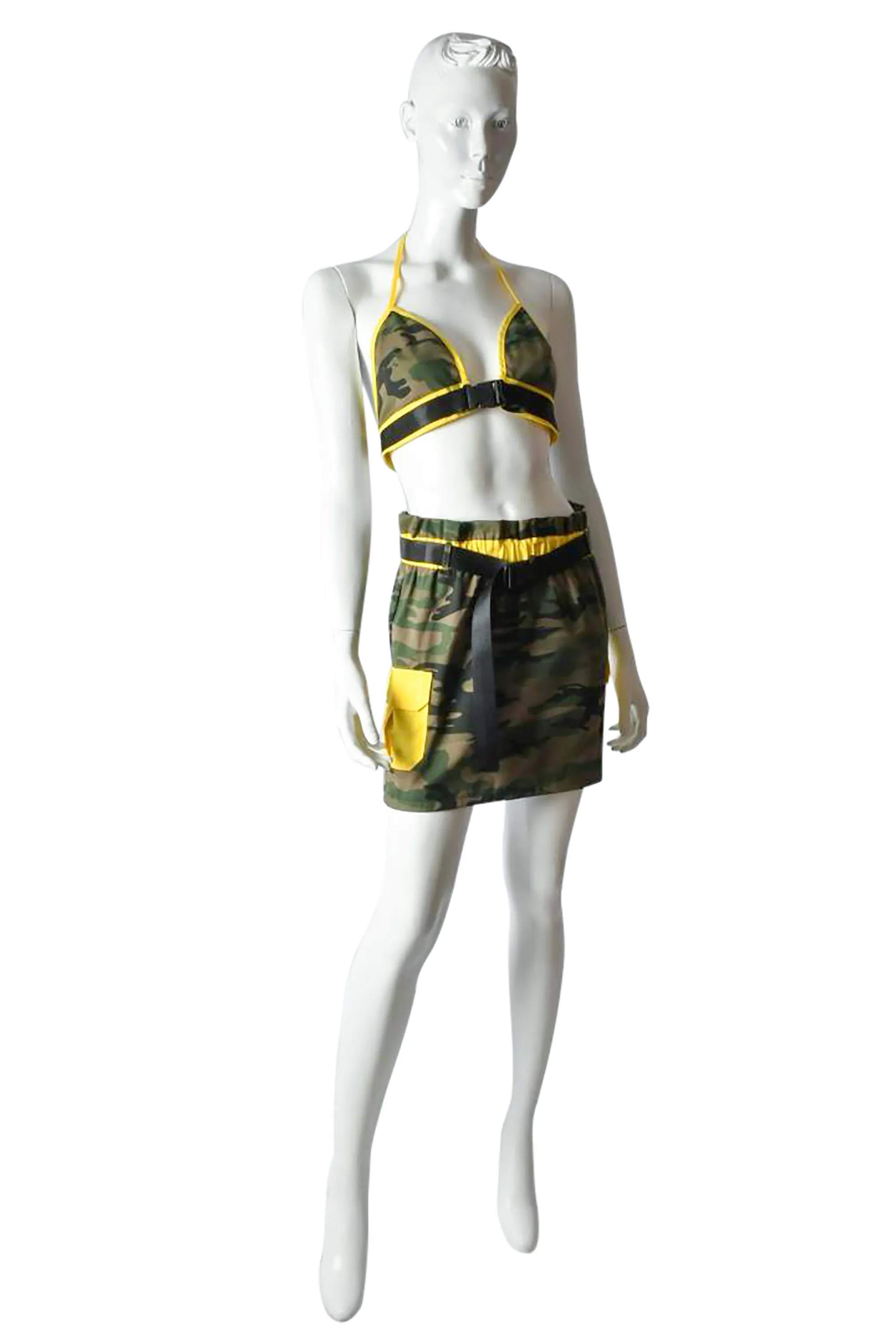 G.I. Sexy Camo Print Two Piece Skirt Set