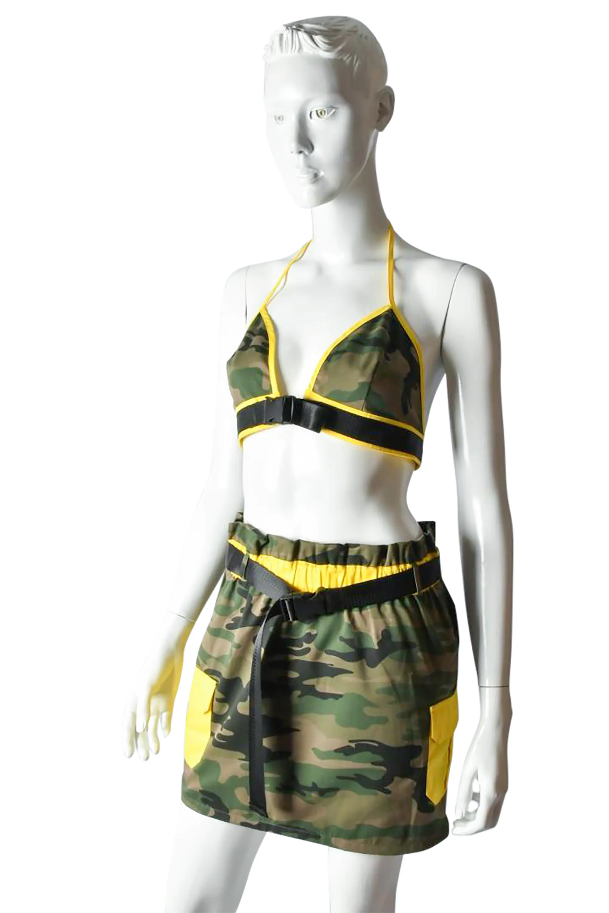 G.I. Sexy Camo Print Two Piece Skirt Set