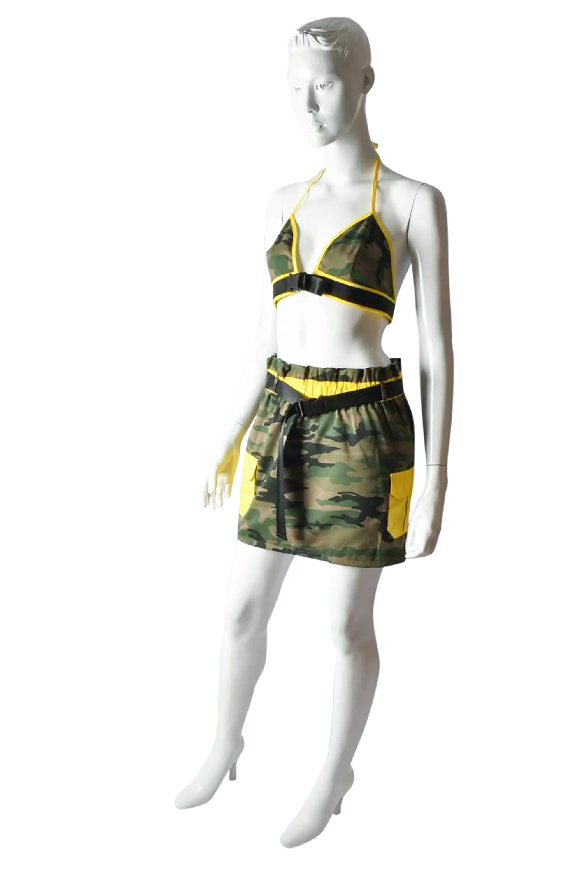 G.I. Sexy Camo Print Two Piece Skirt Set