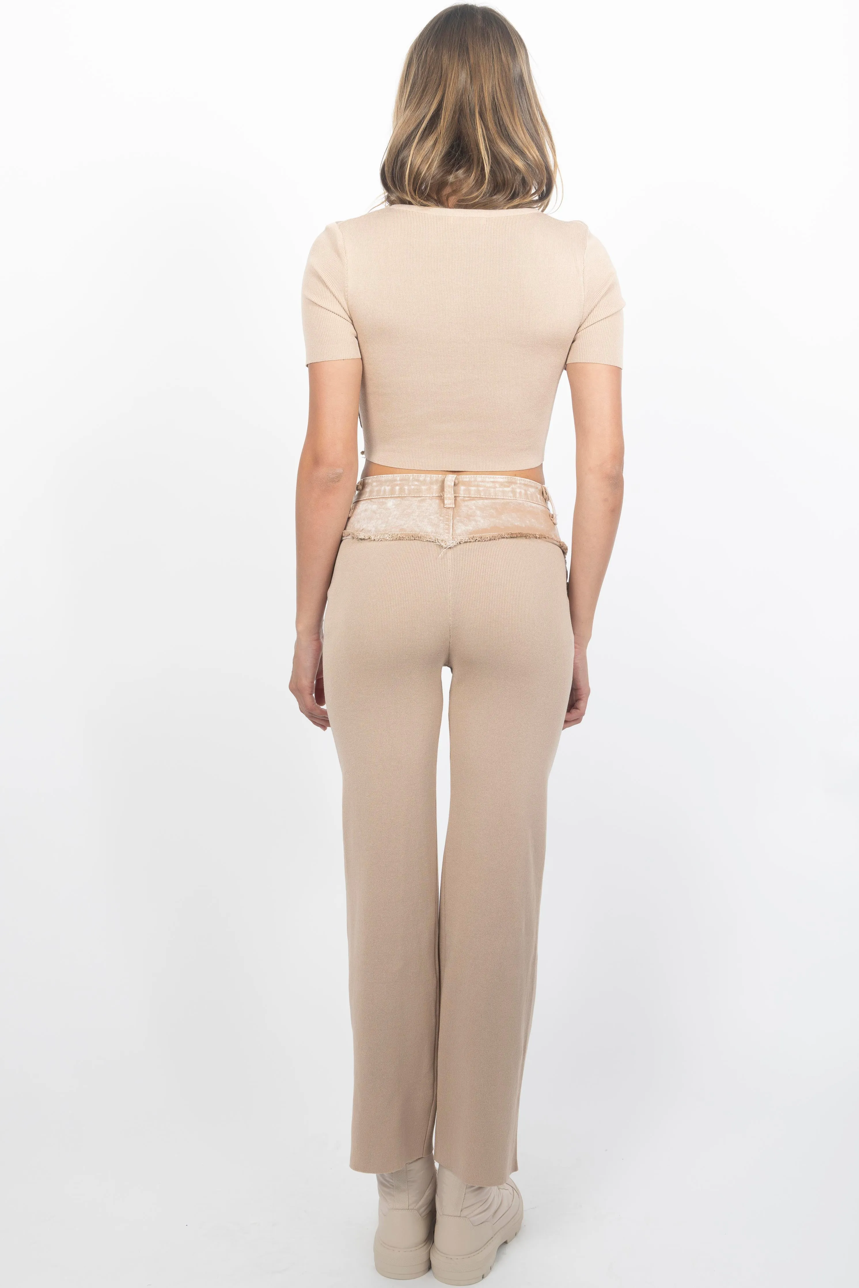 GIA TAUPE DENIM SET
