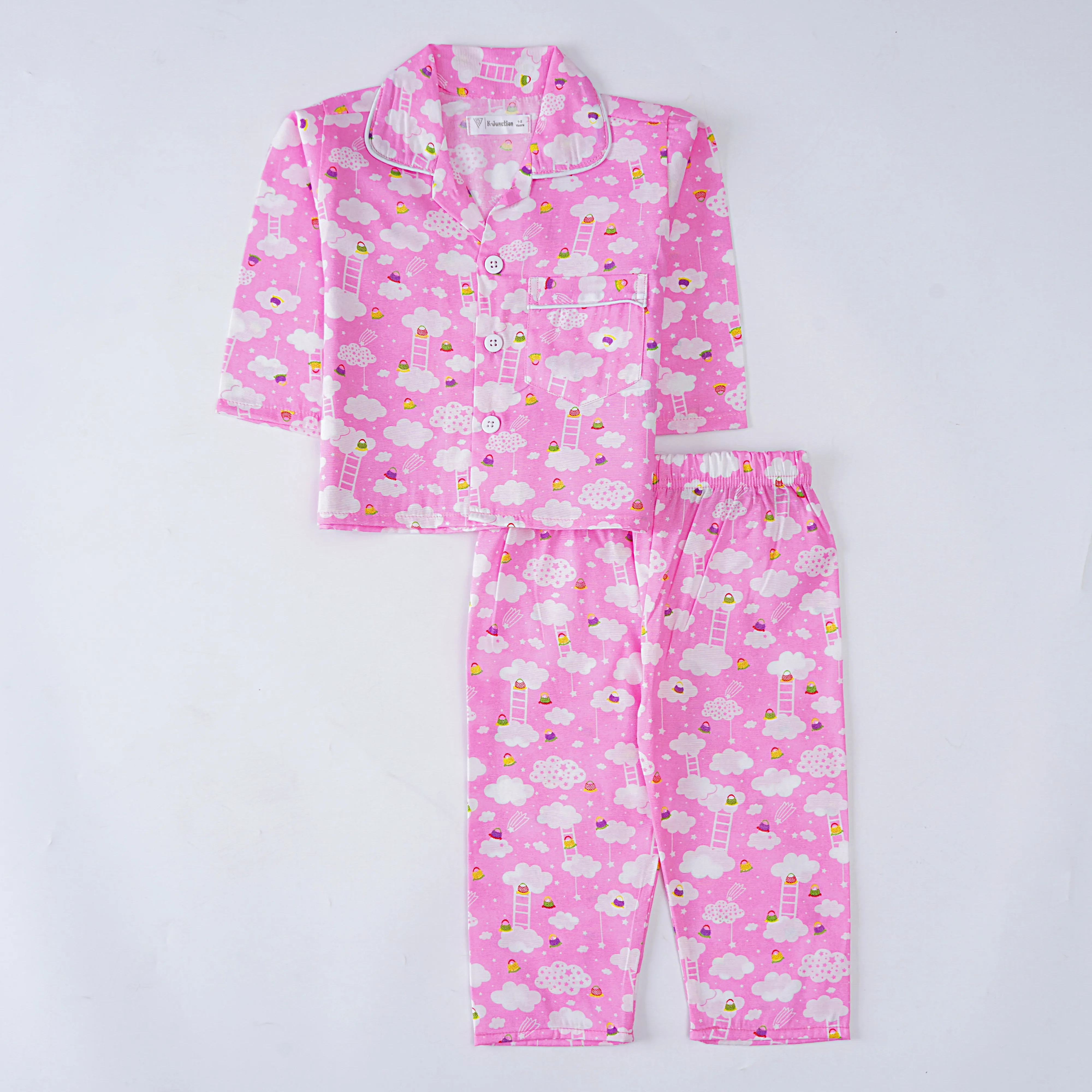 Girls Full sleeves Nightsuit (207)