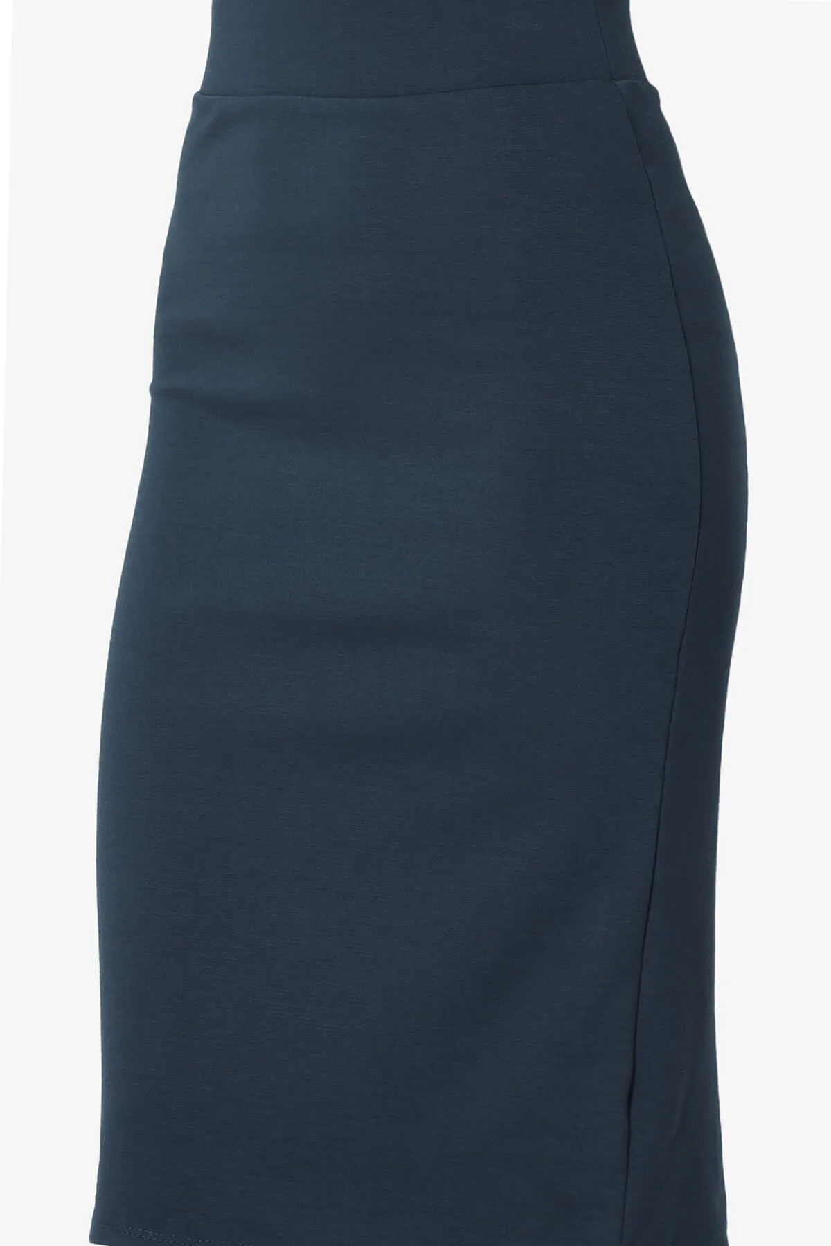 Gisele Ponte Basic Knee Pnecil Skirt PLUS