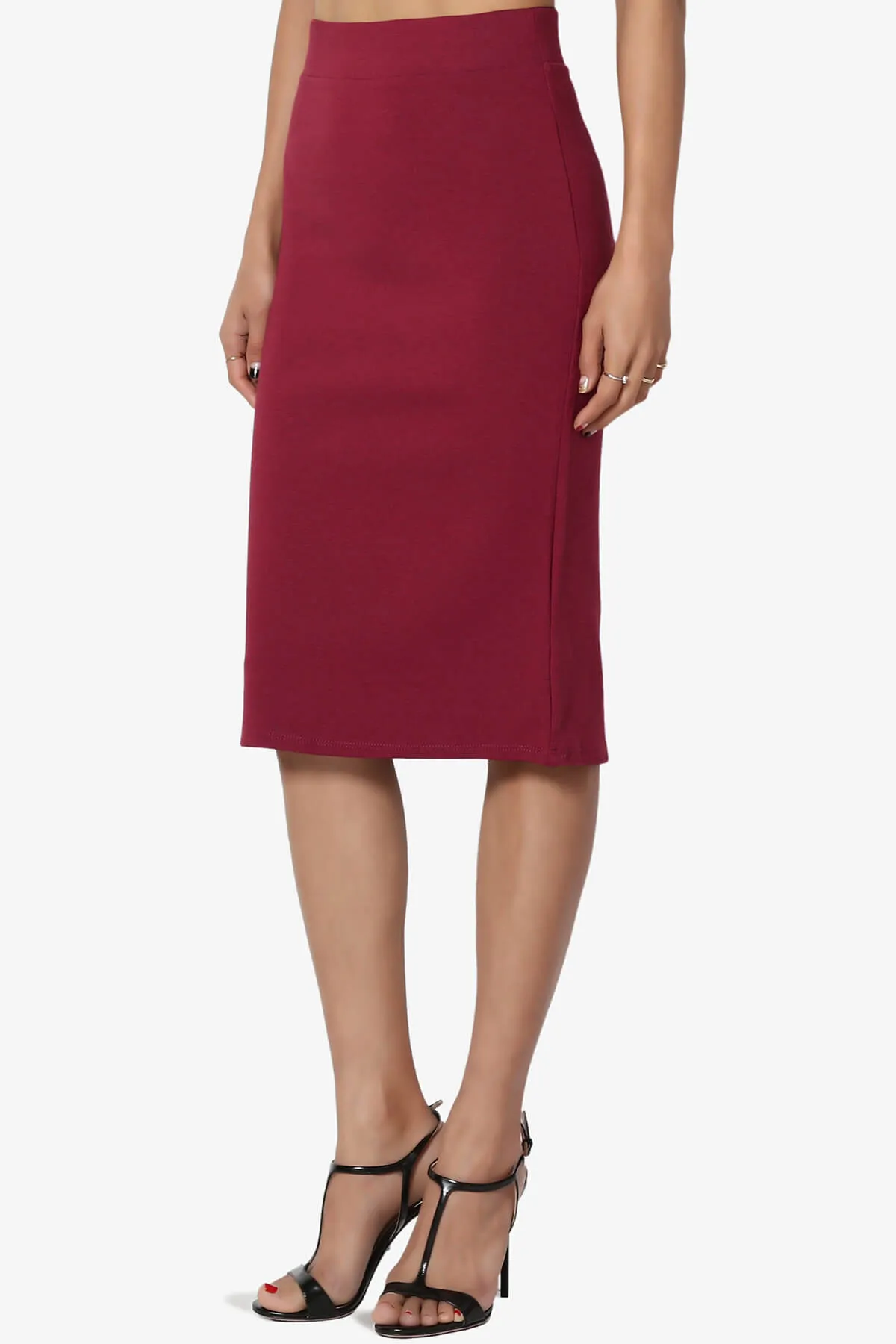 Gisele Ponte Basic Knee Pnecil Skirt PLUS
