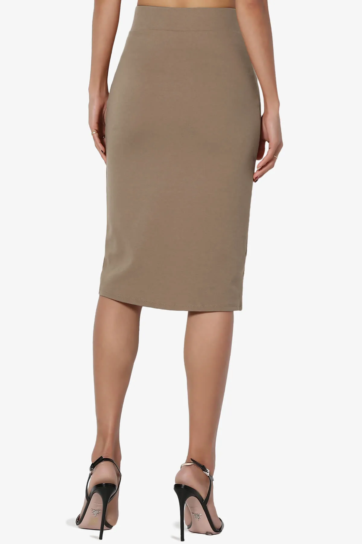 Gisele Ponte Basic Knee Pnecil Skirt PLUS