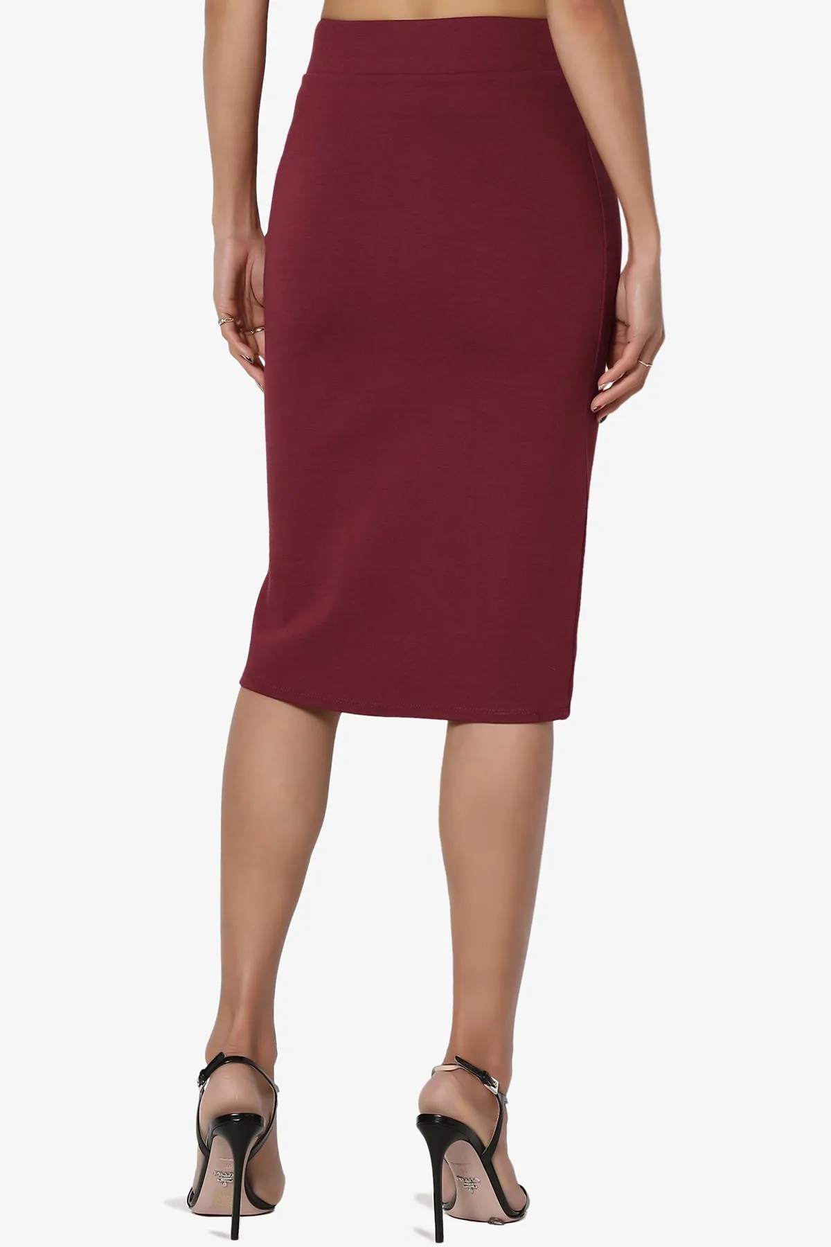 Gisele Ponte Basic Knee Pnecil Skirt PLUS