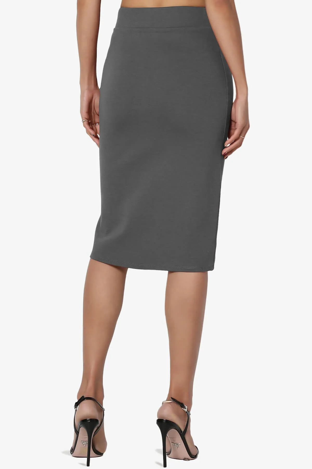 Gisele Ponte Basic Knee Pnecil Skirt PLUS