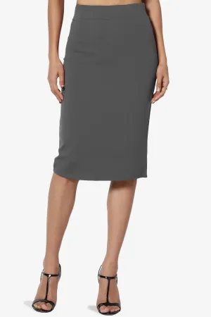 Gisele Ponte Basic Knee Pnecil Skirt PLUS