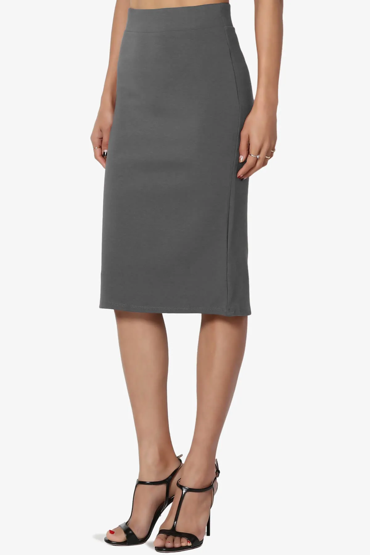 Gisele Ponte Basic Knee Pnecil Skirt PLUS
