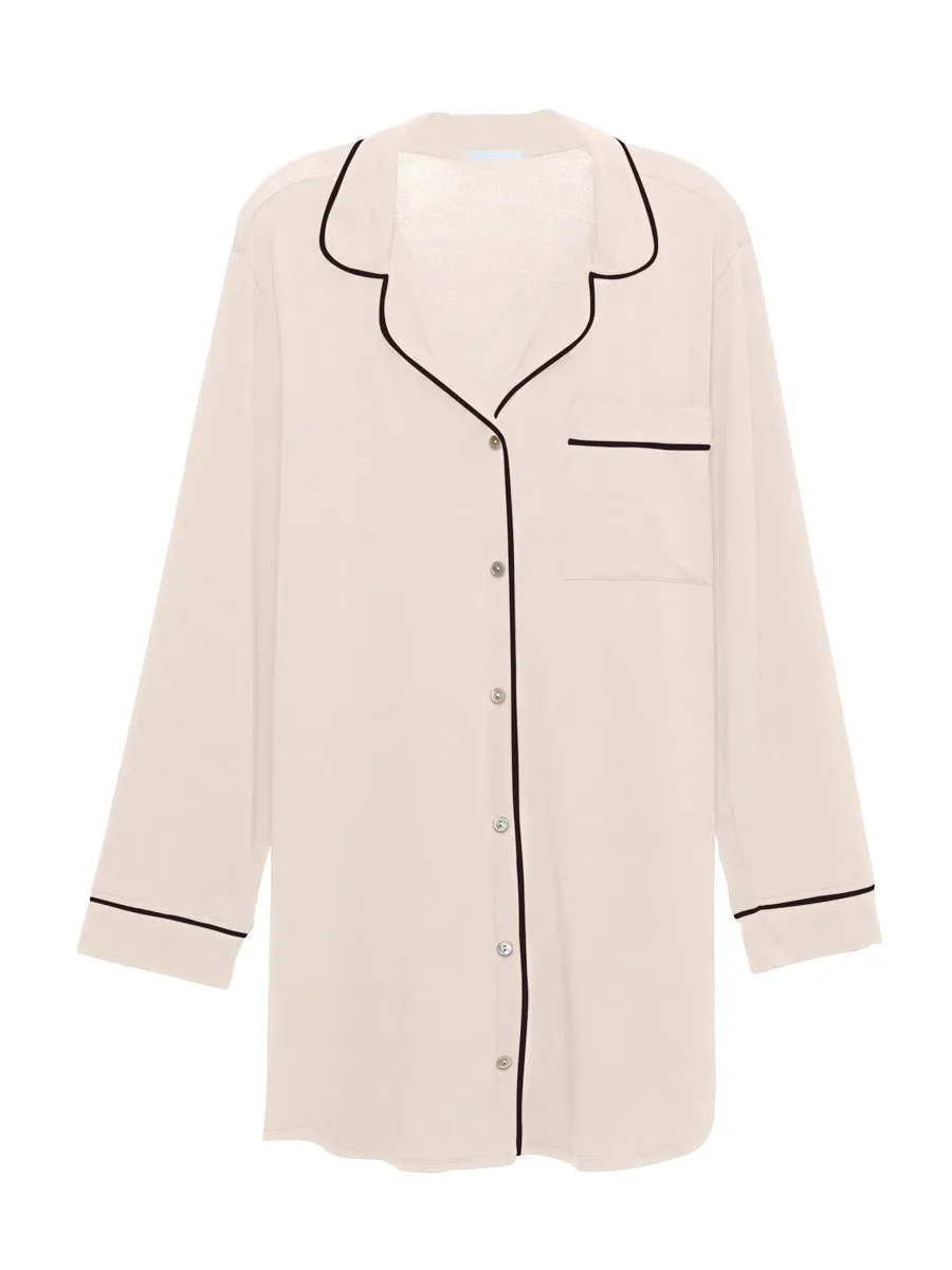 Gisele Sleep Shirt in Sorbet/Black