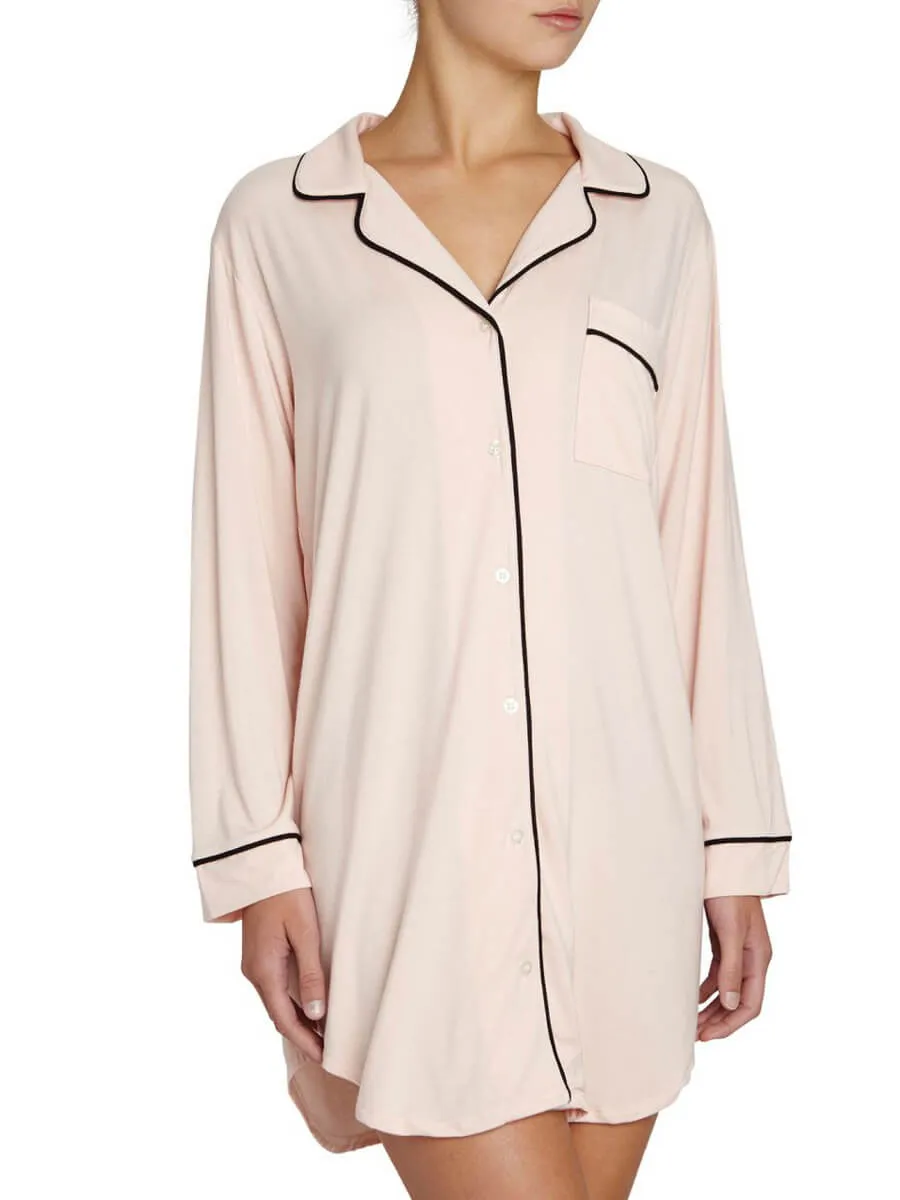 Gisele Sleep Shirt in Sorbet/Black