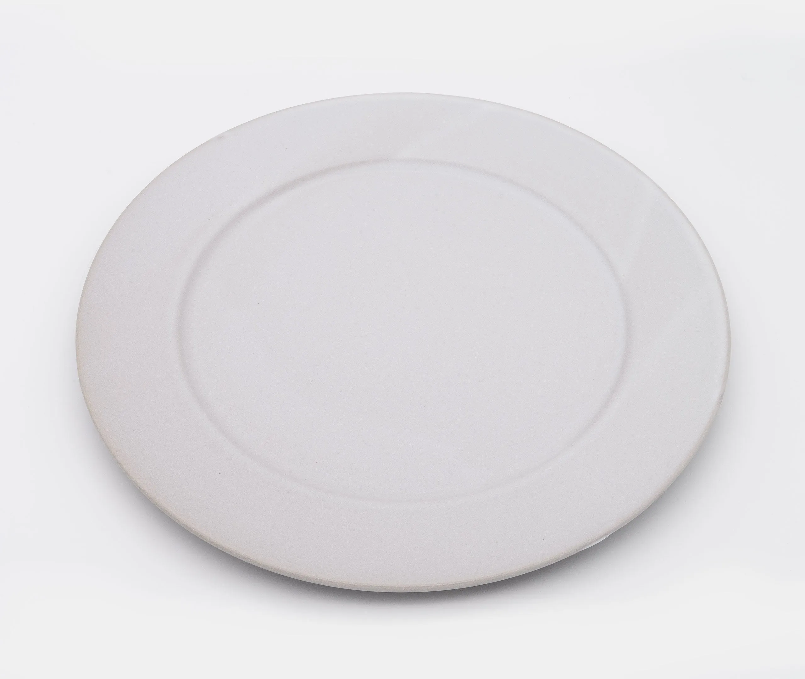 Glazed Stoneware Plate Medium - White