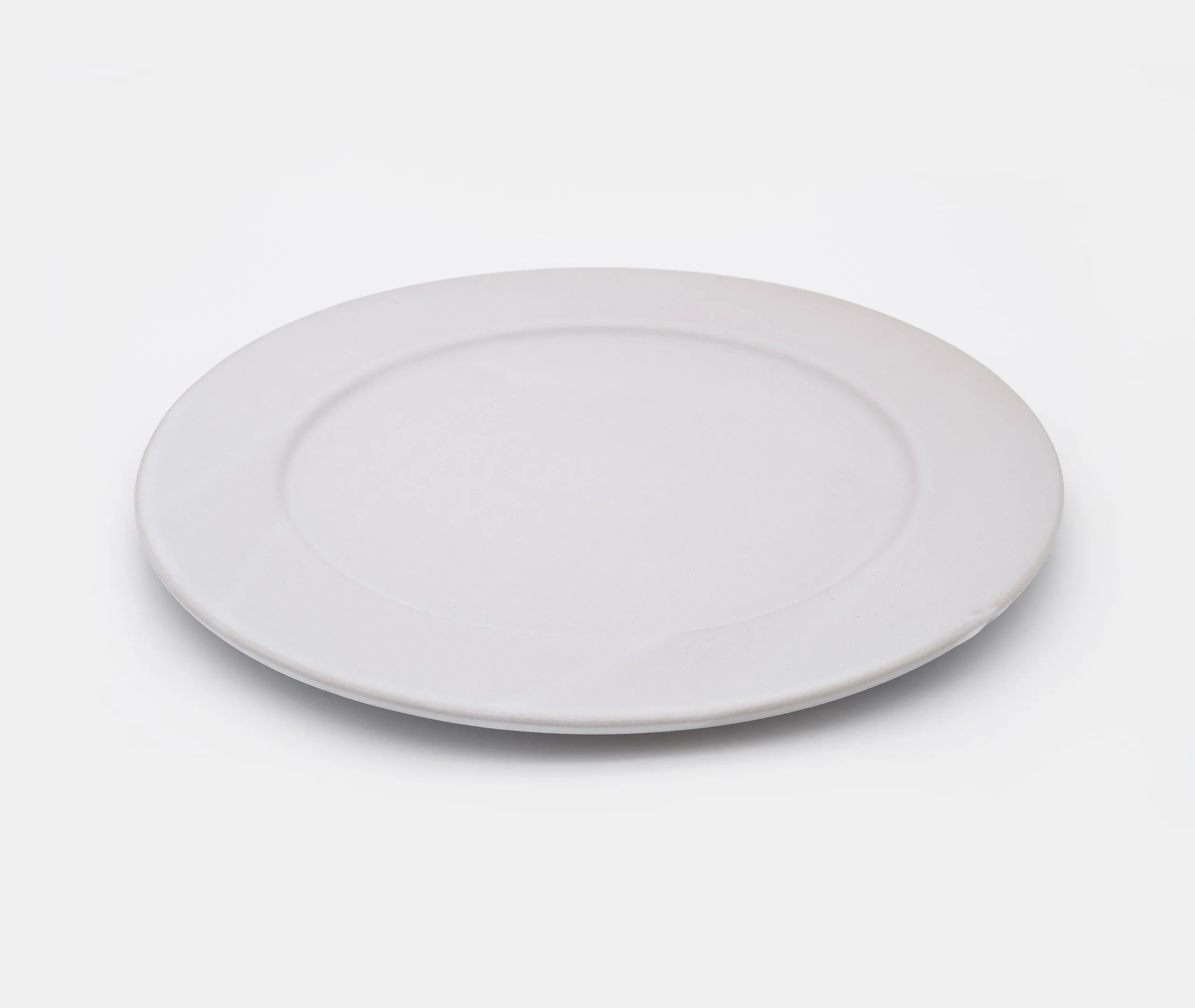 Glazed Stoneware Plate Medium - White