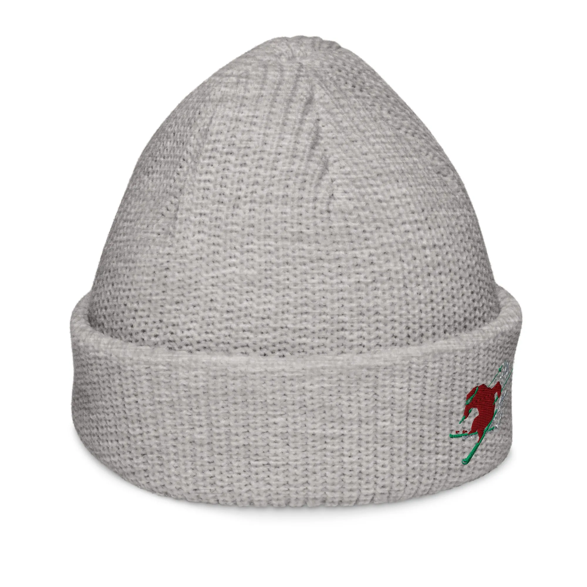 Goldie the Skiing Grizzly short beanie