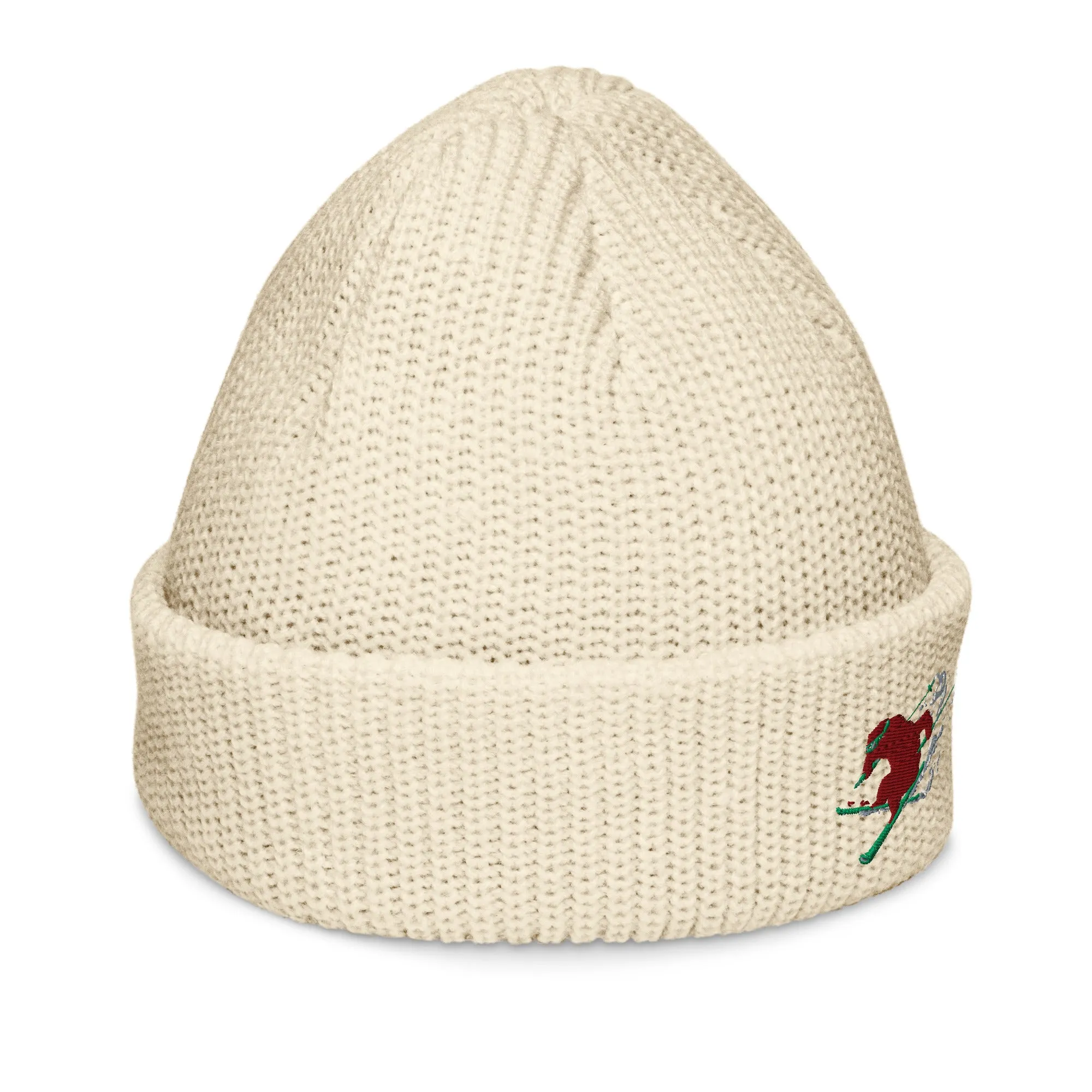 Goldie the Skiing Grizzly short beanie