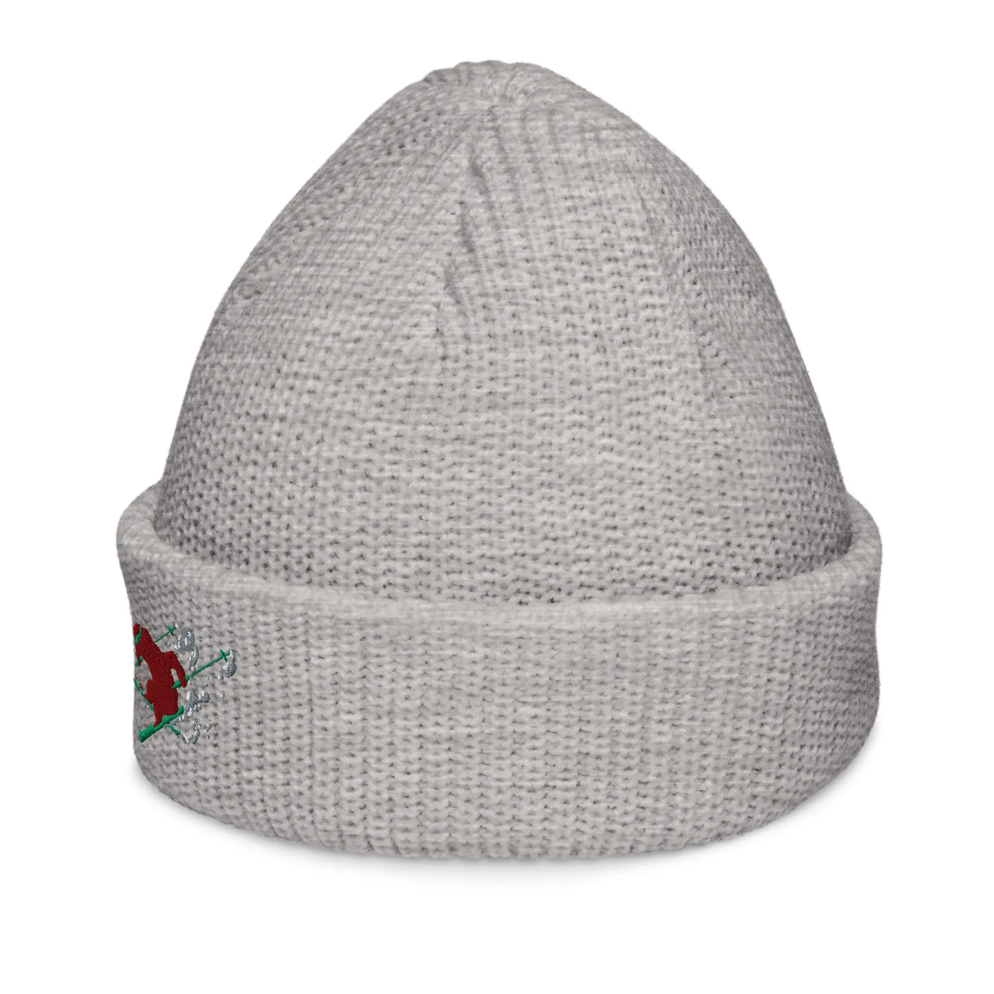 Goldie the Skiing Grizzly short beanie