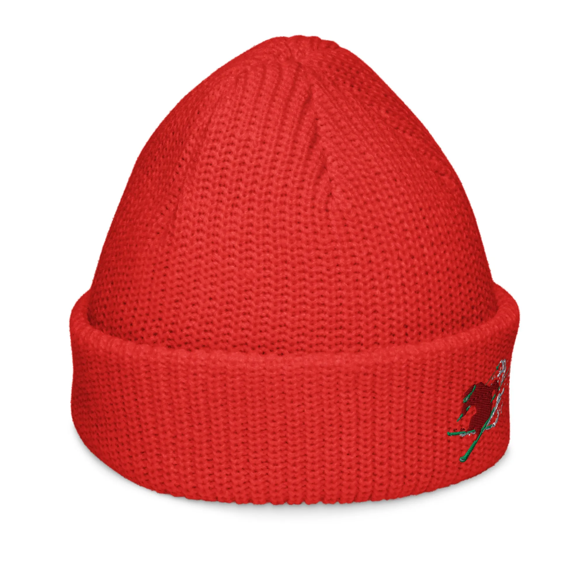 Goldie the Skiing Grizzly short beanie