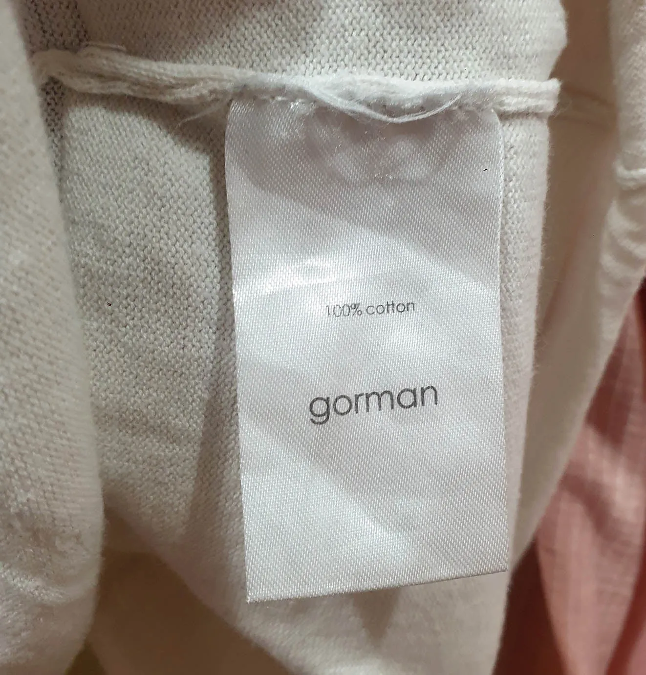 Gorman white cotton knit top size 12