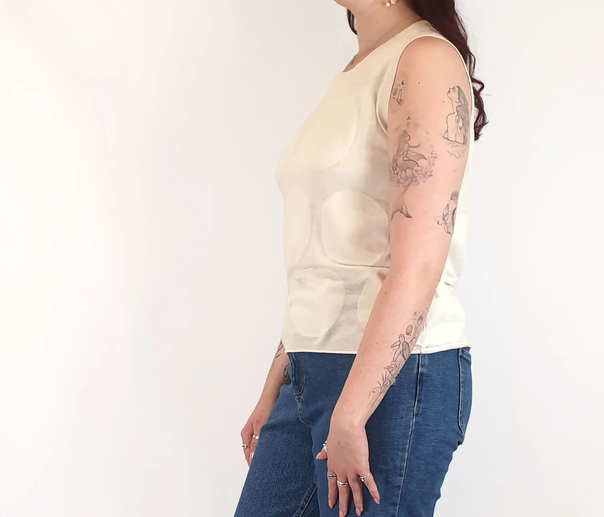 Gorman white cotton knit top size 12