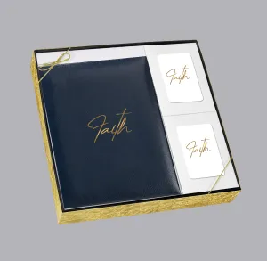 Grace Line Series Faith Navy Stationery Box Set - STGR109-N-BX