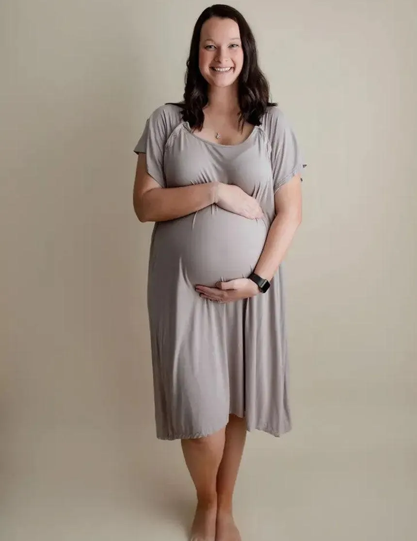 Harbor Mist Maternity Mommy Labor & Delivery Gown