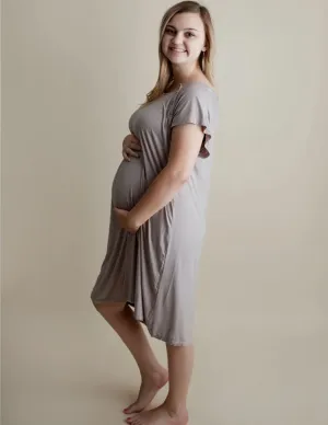 Harbor Mist Maternity Mommy Labor & Delivery Gown