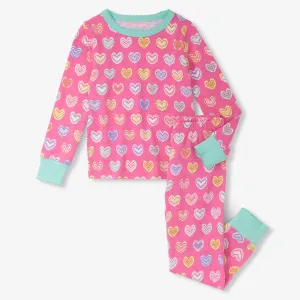 Hatley Pajama Set - Shibori Hearts