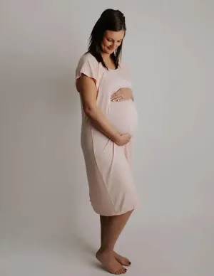 Heavenly Pink Mommy Labor and Delivery/ Nursing Gown
