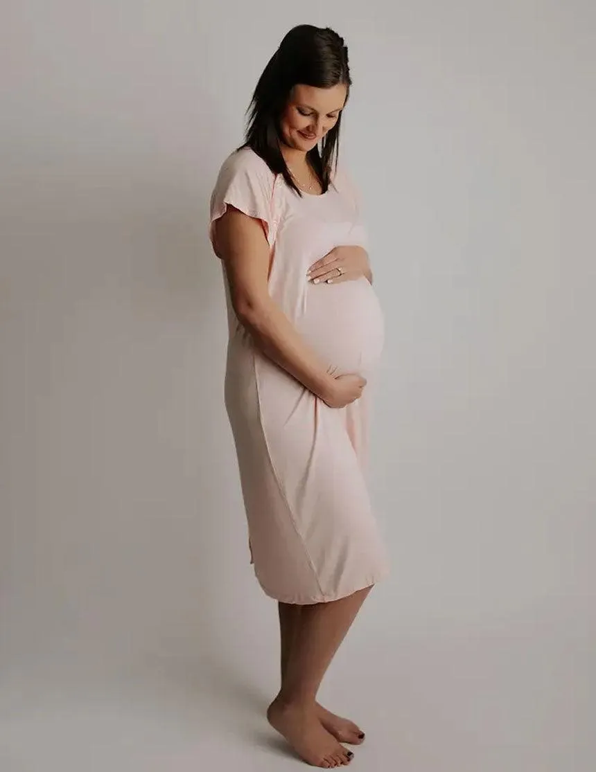 Heavenly Pink Mommy Labor and Delivery/ Nursing Gown