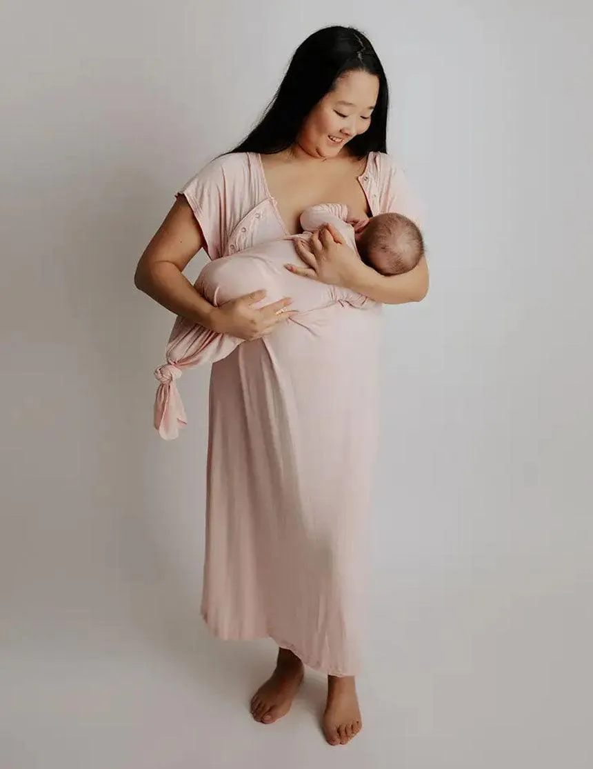 Heavenly Pink Mommy Labor and Delivery/ Nursing Gown