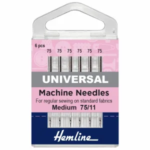Hemline Universal Machine Needles - Fine - 75/11