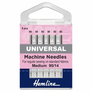 Hemline Universal Machine Needles - Medium - 90/14