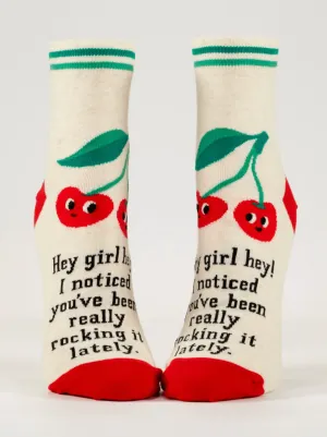Hey Girl Hey! I Noticed You've Been Really Rocking It Lately. W-Ankle Socks