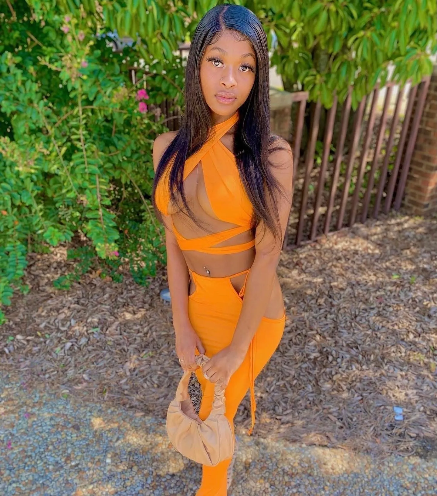 Hips Don't Lie Skirt Set - Orange