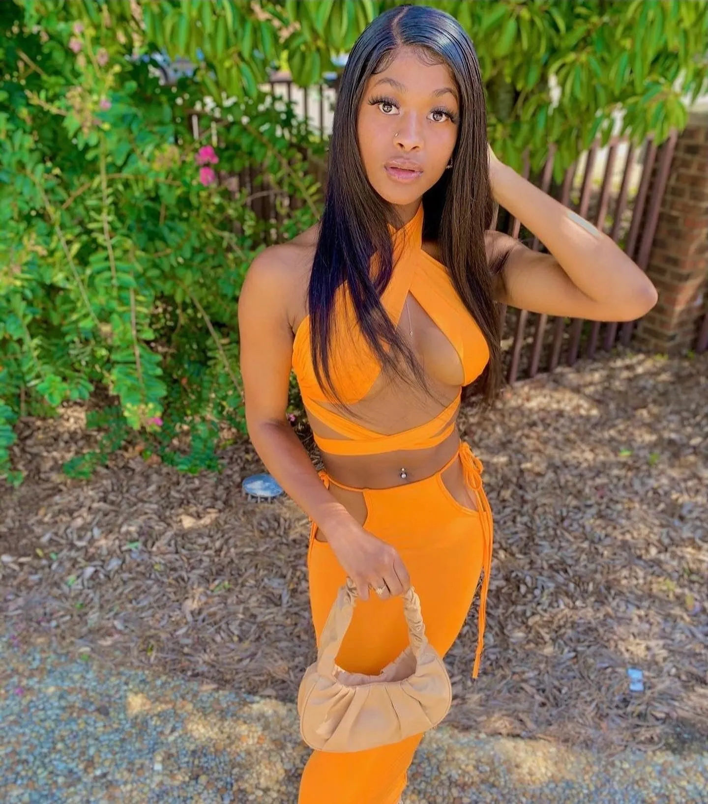 Hips Don't Lie Skirt Set - Orange