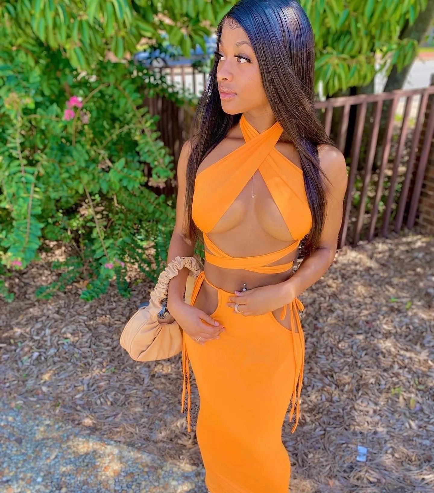 Hips Don't Lie Skirt Set - Orange