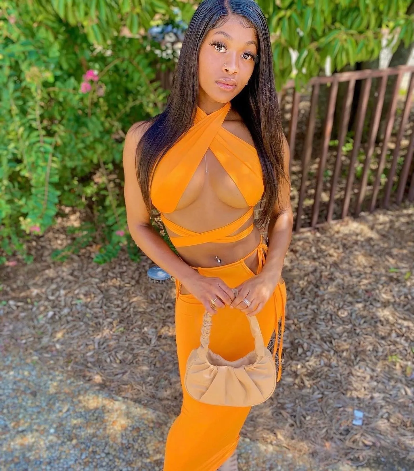 Hips Don't Lie Skirt Set - Orange
