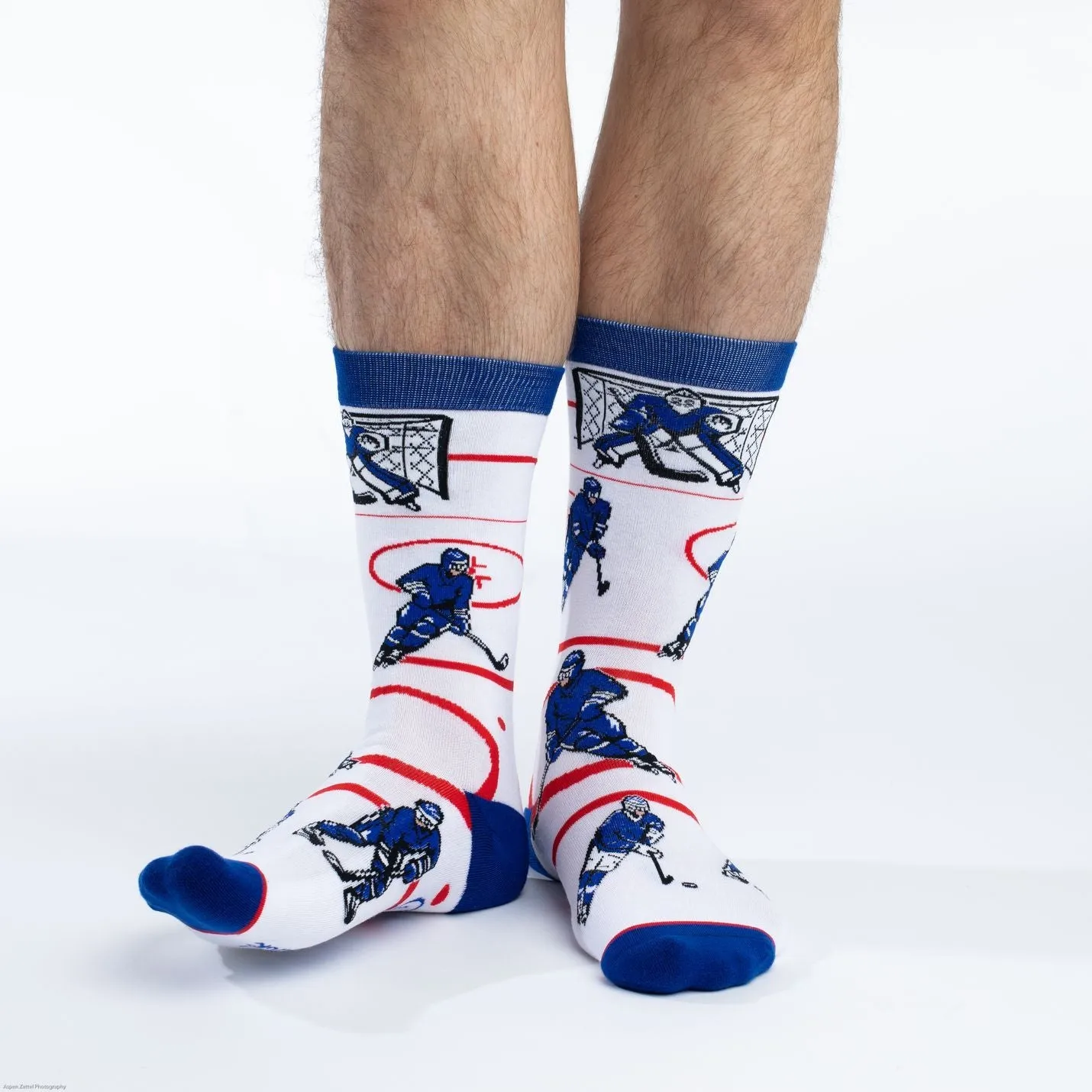 Hockey Blue & White Socks