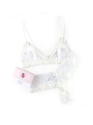 Honeymoon Crotchless Thong and Bralette Set