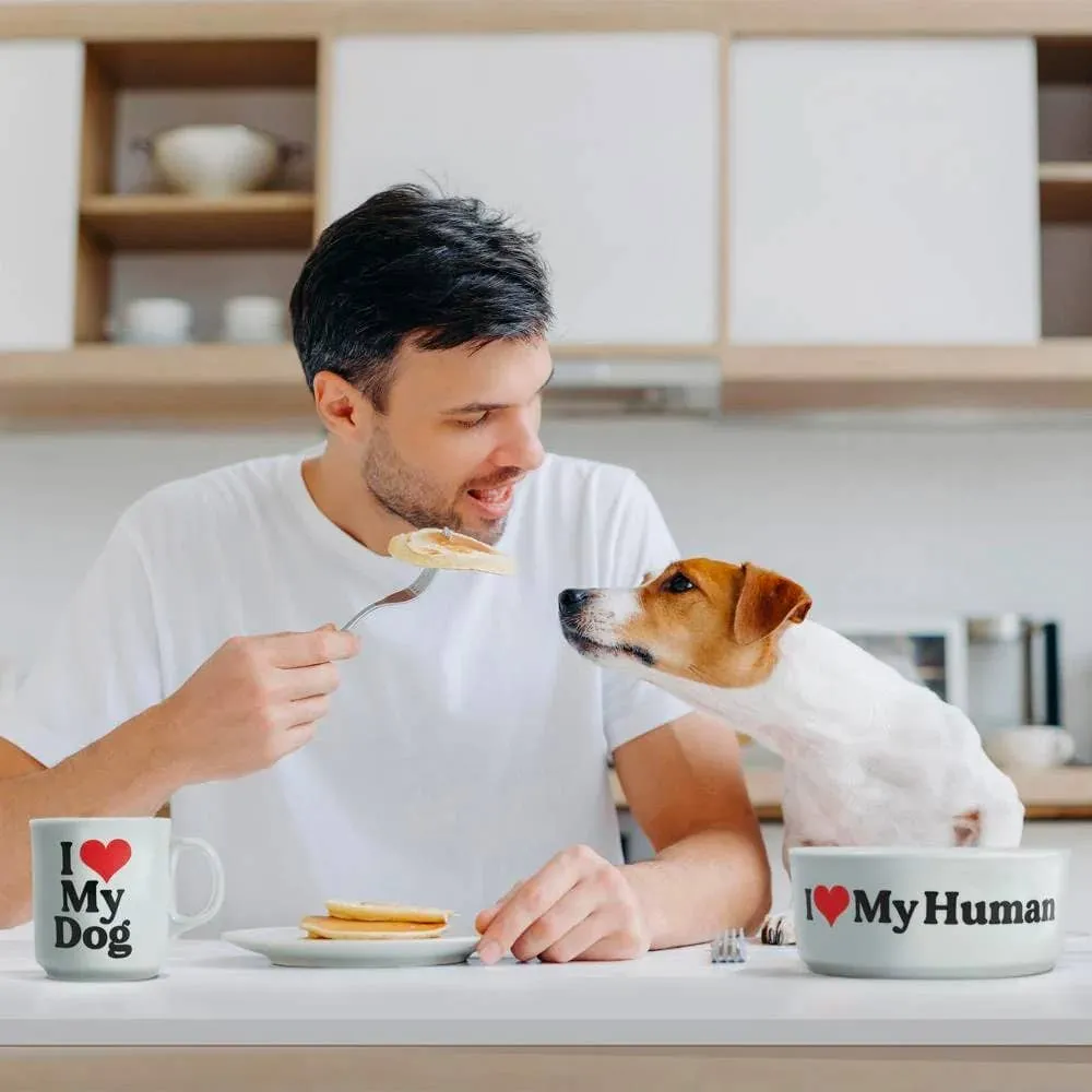 ***Howligans - Mug   Dog Bowl - Heart Dog