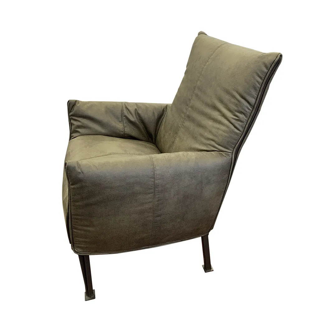 Hugo Steel Chair - NZ Made - Eastwood Brunswick Fabric